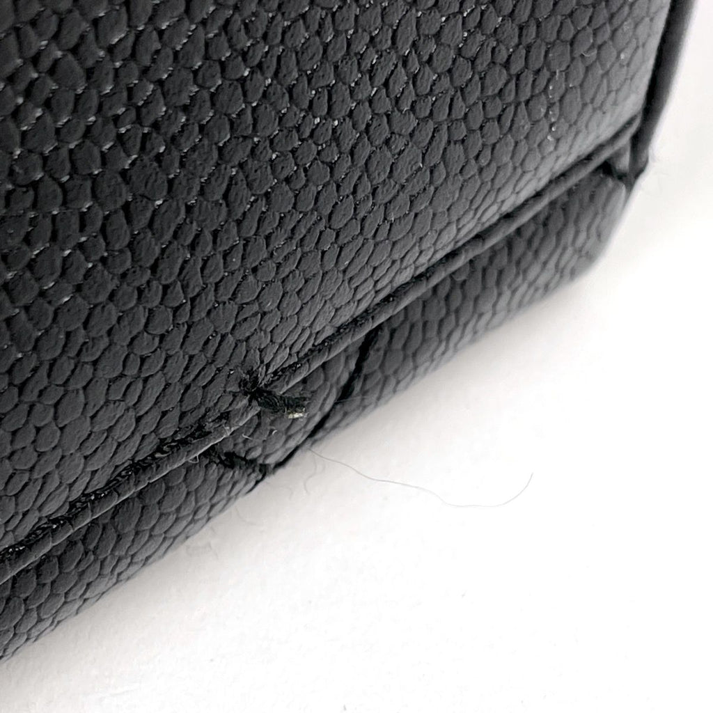 Chanel CC Logo Handbag Quilted Caviar Leather Black — view 4