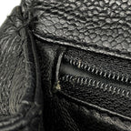 Chanel CC Logo Handbag Quilted Caviar Leather Black — view 7