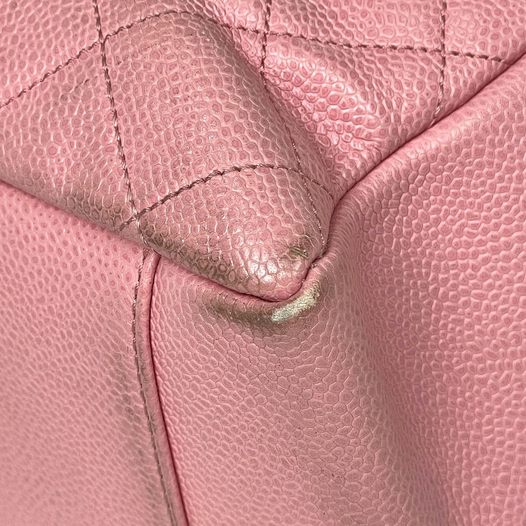 Chanel CC Logo Chain Tote Shoulder Bag Quilted Grand Shopping GST Caviar — view 3