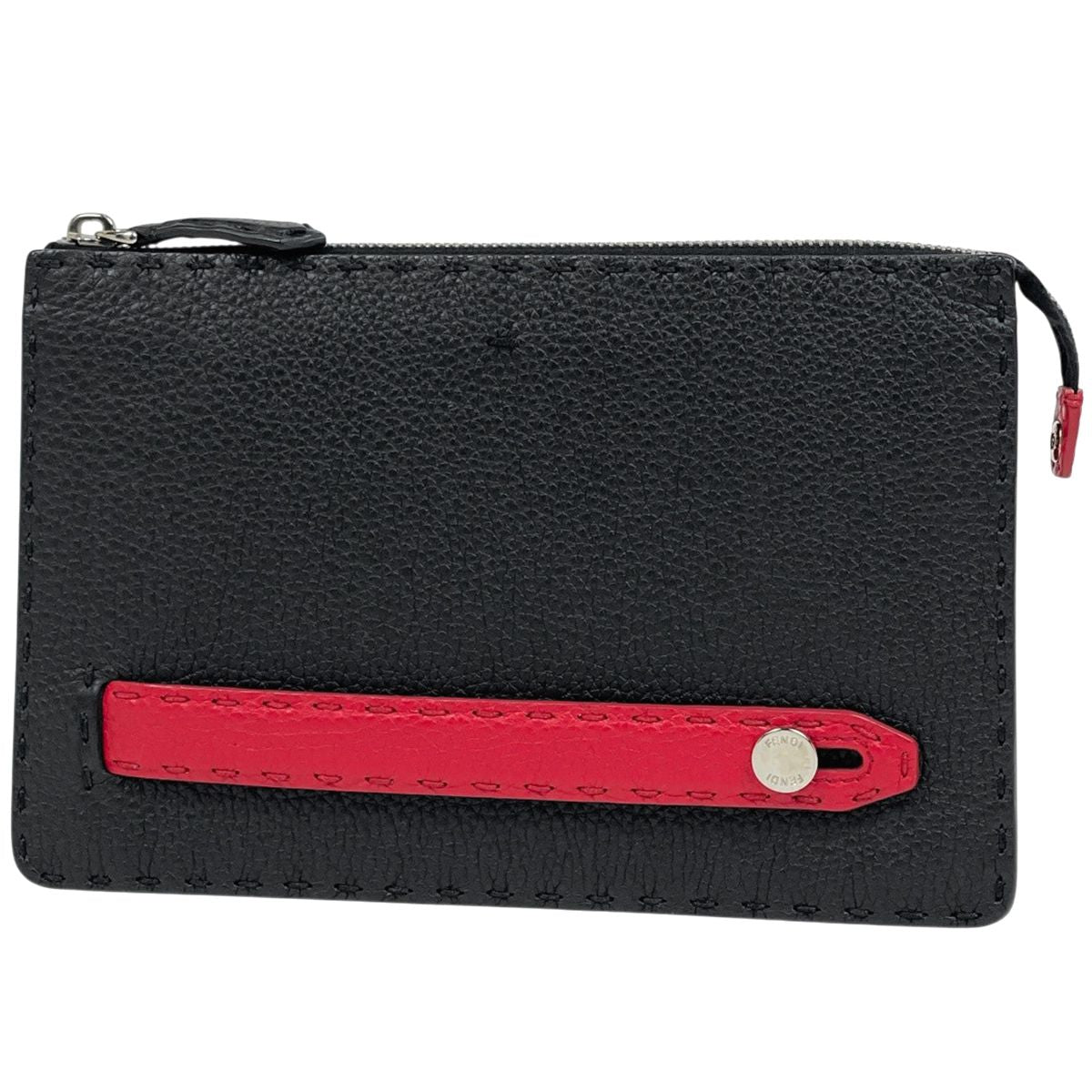 Fendi Selleria Clutch Leather Black