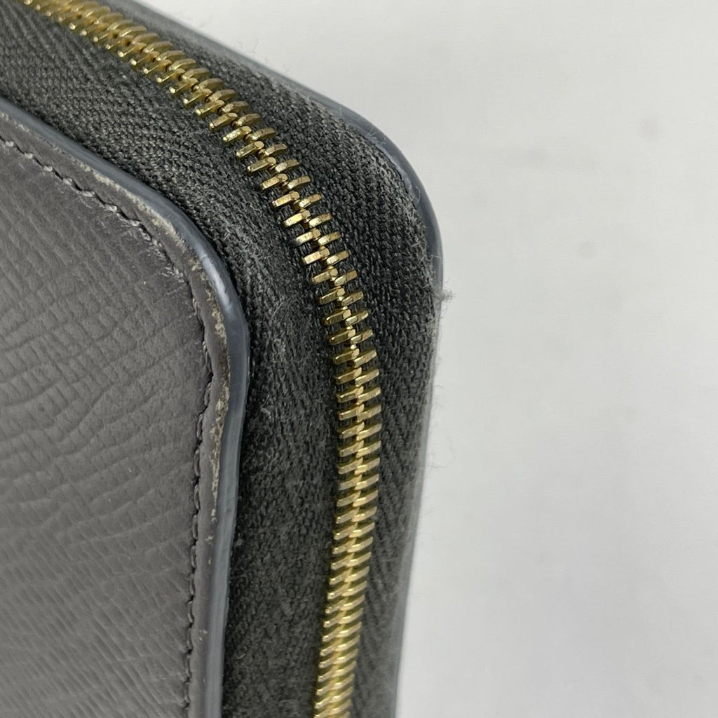 Celine Logo Wallet Leather Gray — view 4