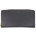 Celine Logo Wallet Leather Gray