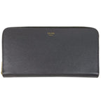 Celine Logo Wallet Leather Gray