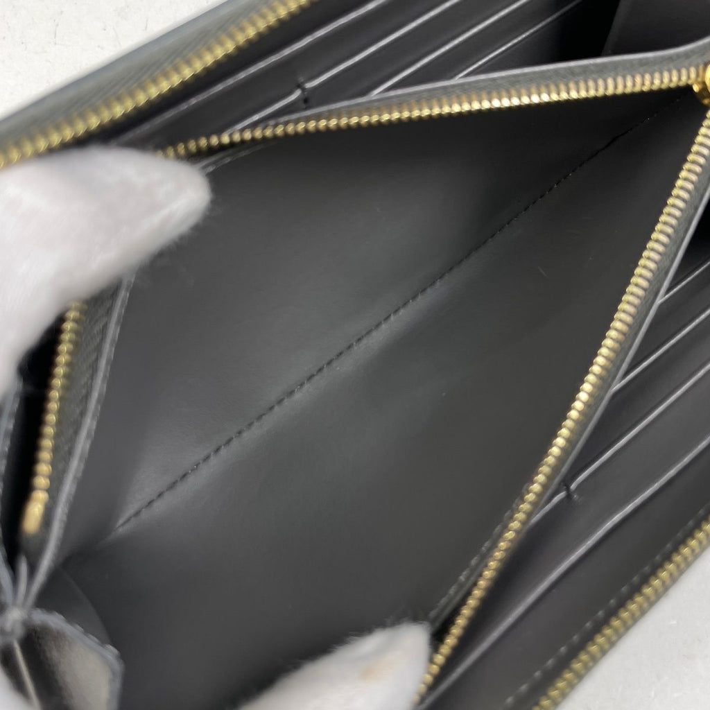 Celine Logo Wallet Leather Gray — view 6
