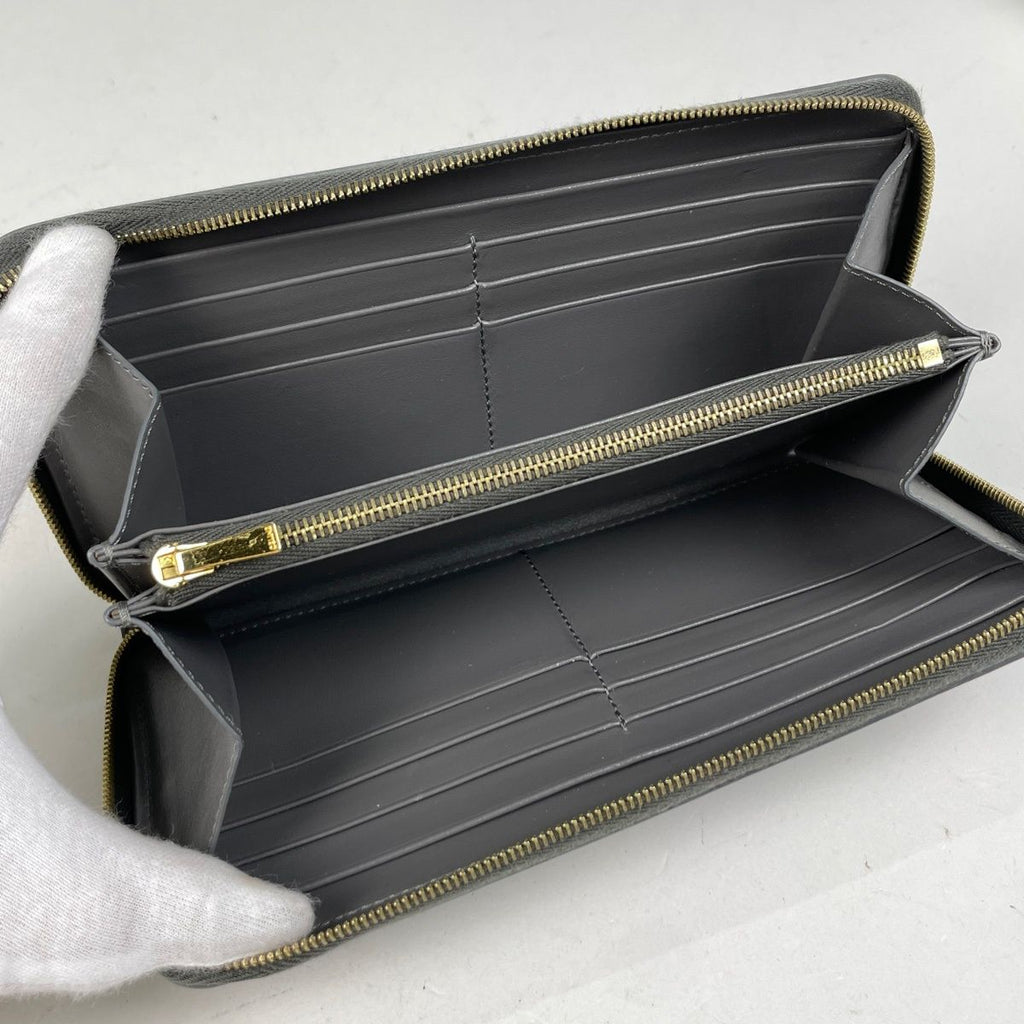 Celine Logo Wallet Leather Gray — view 5