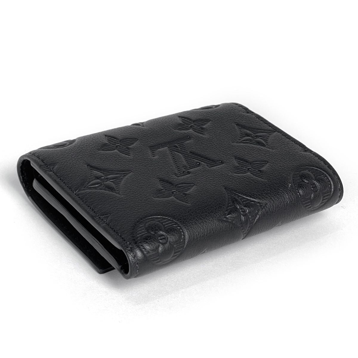 Louis Vuitton Victor Wallet Monogram Shadow Trifold Leather Noir — view 2