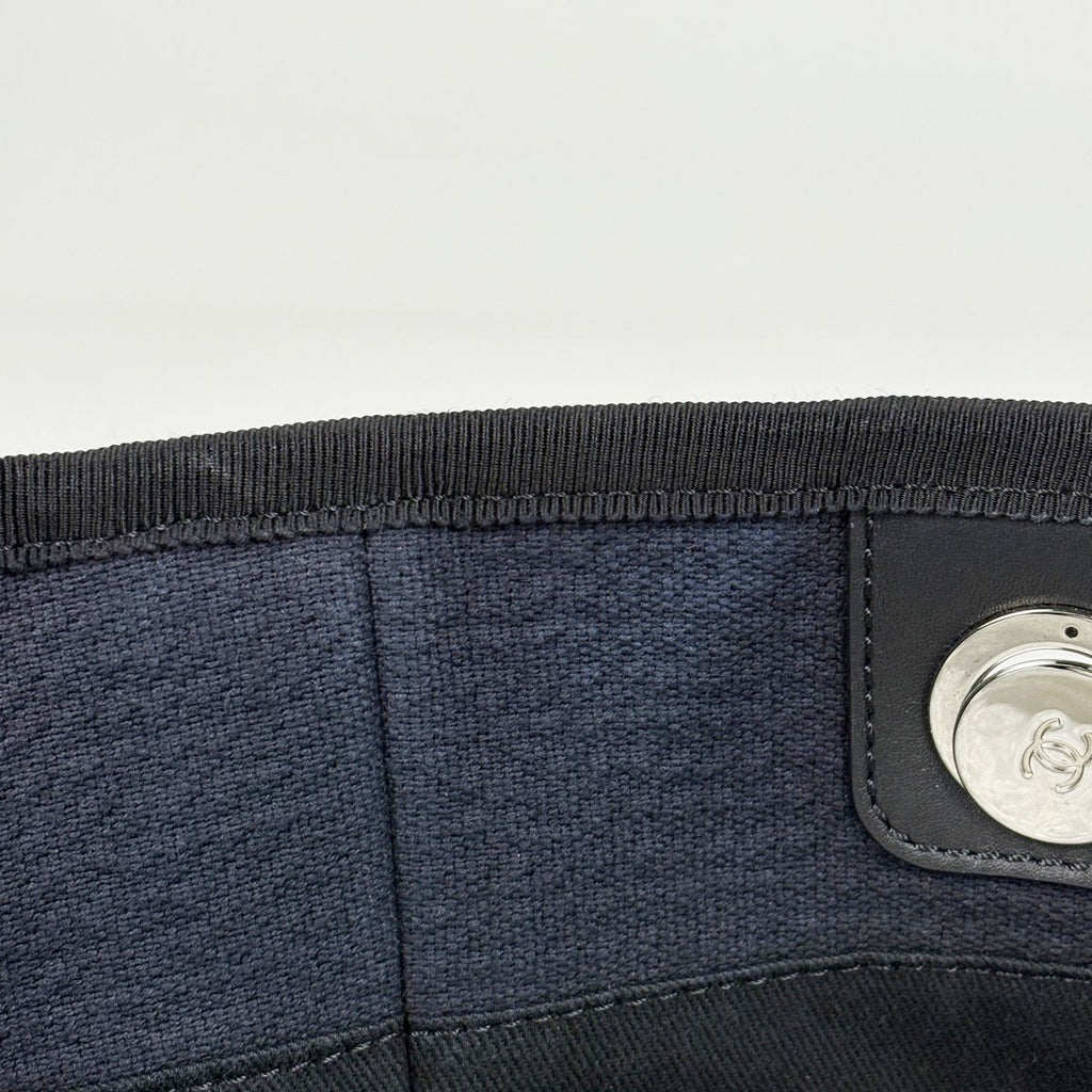 Chanel Deauville Line Chain Tote CC Logo Canvas Black — view 8