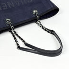 Chanel Deauville Line Chain Tote CC Logo Canvas Black — view 6