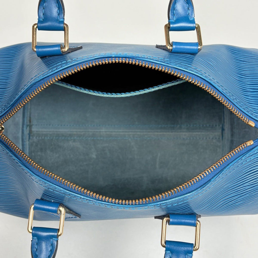Louis Vuitton Speedy 25 Handbag Epi Toledo Blue — view 7