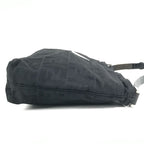 Fendi Shoulder Bag Zucca Logo Leather Nylon Black — view 4
