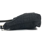 Fendi Shoulder Bag Zucca Logo Leather Nylon Black — view 3