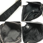 Fendi Shoulder Bag Zucca Logo Leather Nylon Black — view 8