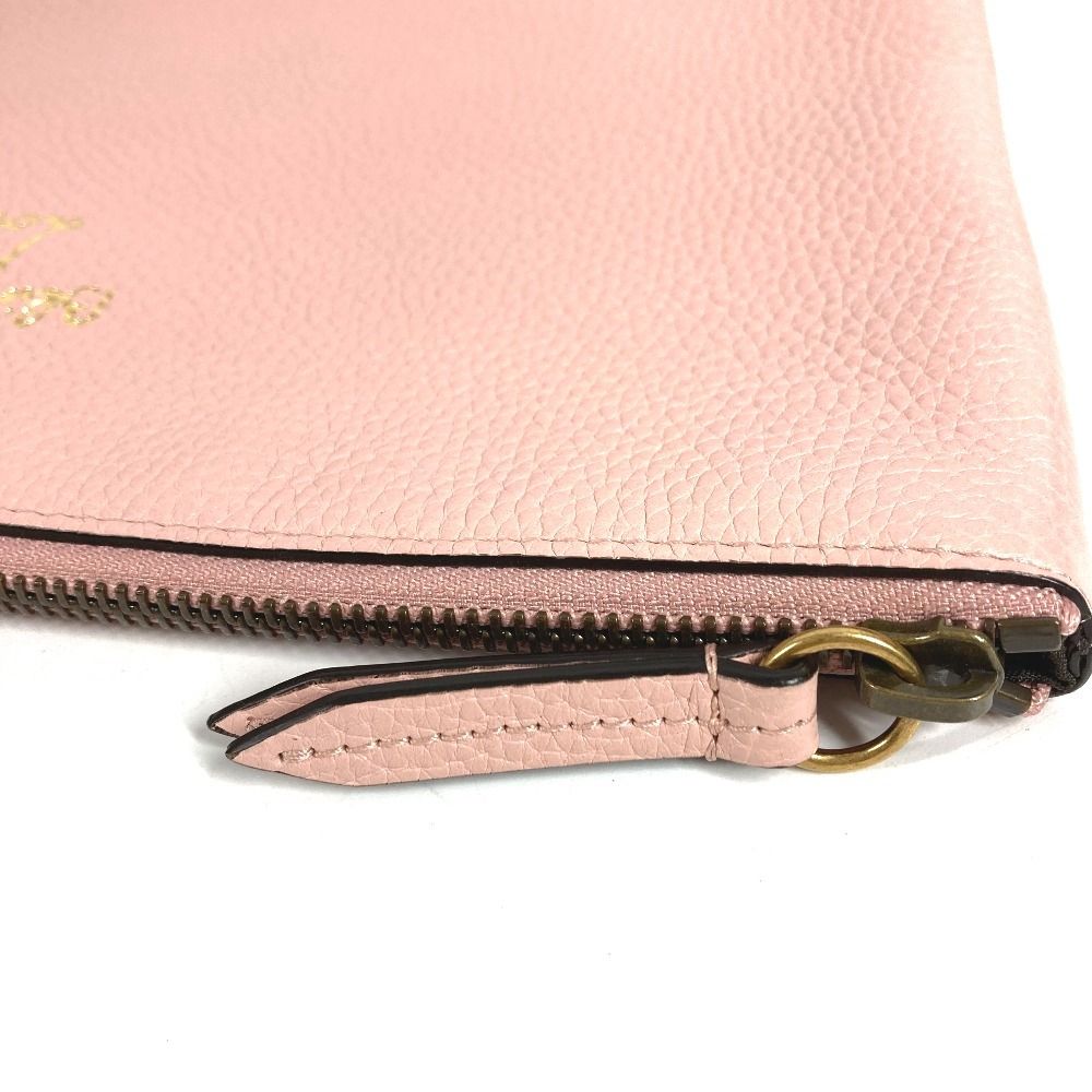 Gucci Clutch Logo Bee Leather Pink — view 3