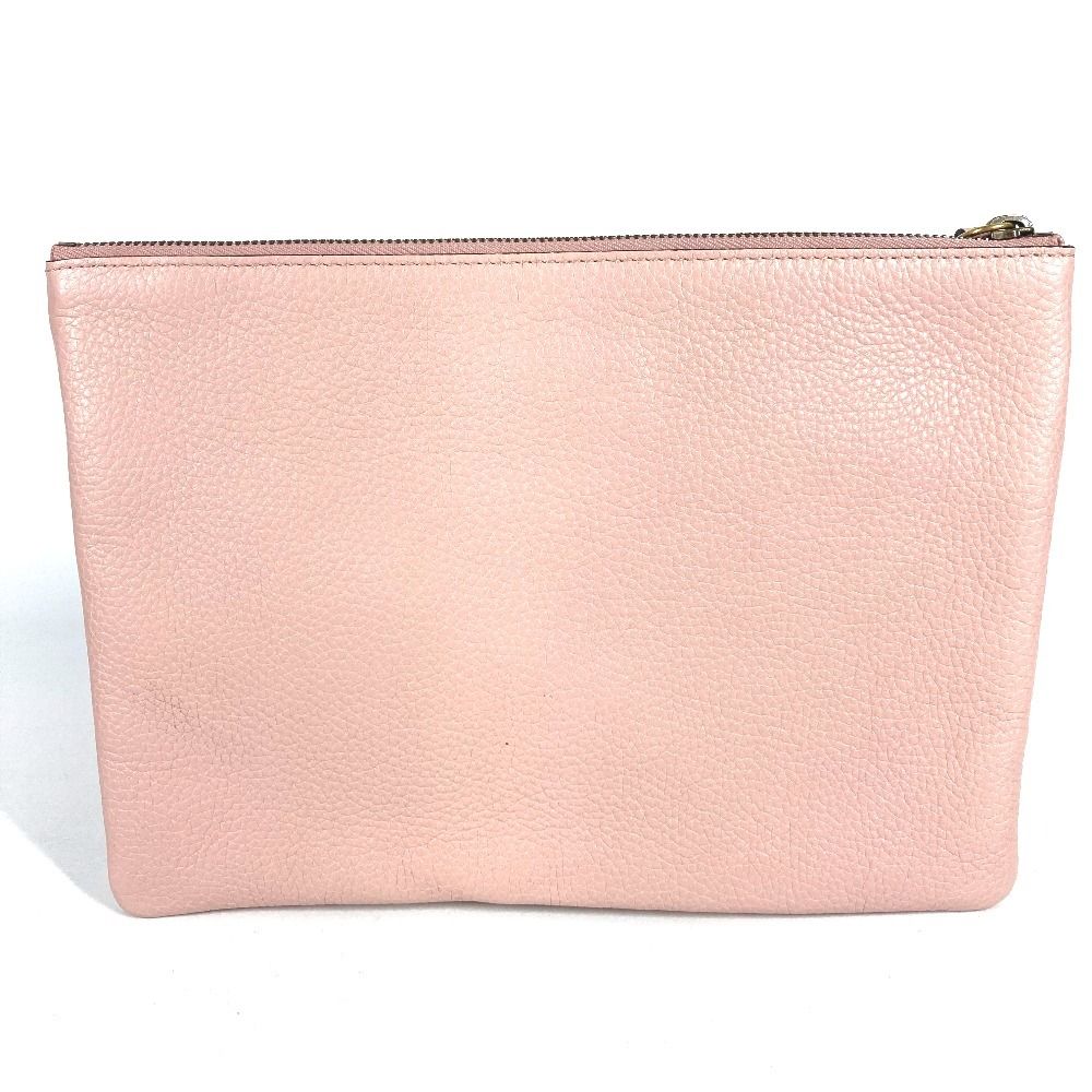 Gucci Clutch Logo Bee Leather Pink — view 2
