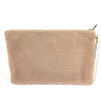 Fendi Clutch Logo Shearling Pink Beige — view 2