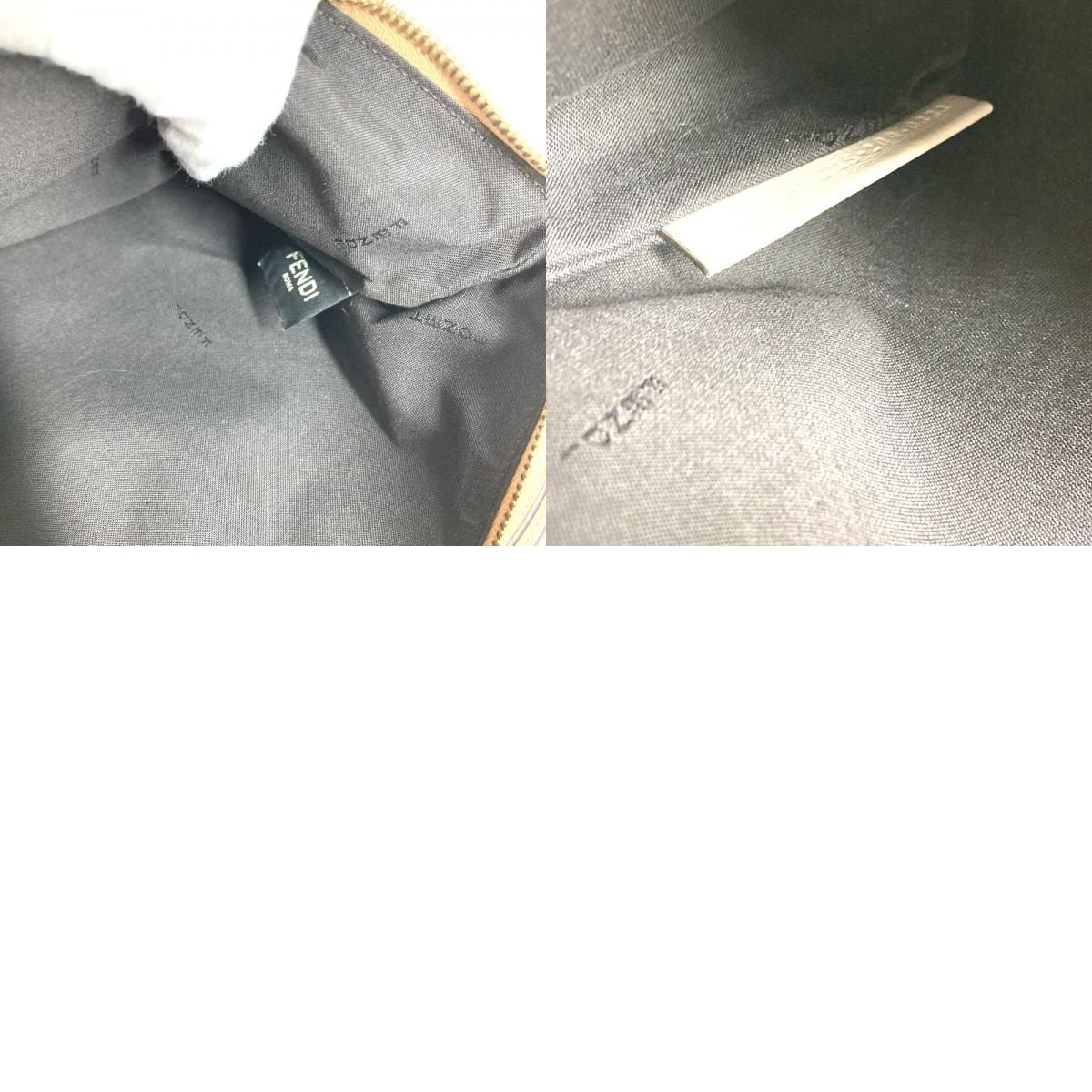 Fendi Clutch Logo Shearling Pink Beige — view 9