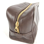 Chanel Clutch Quilted Logo Leather Brown — view 6