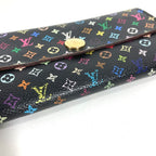 Louis Vuitton Wallet Portefeuille Sarah Monogram Multicolor Canvas Black — view 5