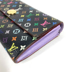 Louis Vuitton Wallet Portefeuille Sarah Monogram Multicolor Canvas Black — view 6