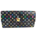 Louis Vuitton Wallet Portefeuille Sarah Monogram Multicolor Canvas Black