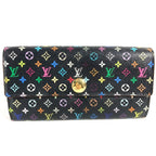 Louis Vuitton Wallet Portefeuille Sarah Monogram Multicolor Canvas Black