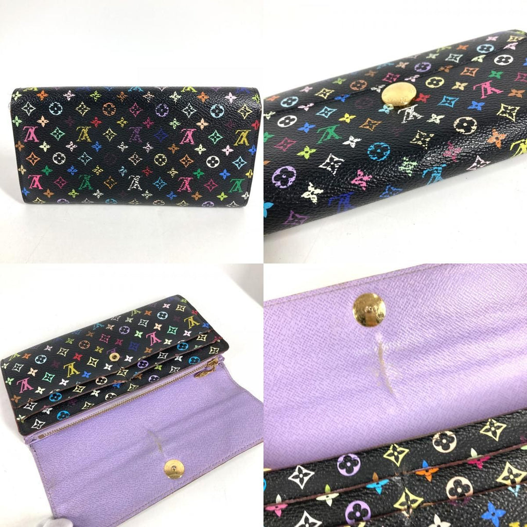 Louis Vuitton Wallet Portefeuille Sarah Monogram Multicolor Canvas Black — view 8