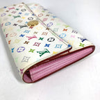 Louis Vuitton Wallet Portefeuille Sarah Rich Monogram Multicolor Canvas Blanc — view 4