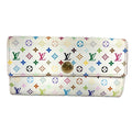 Louis Vuitton Wallet Portefeuille Sarah Rich Monogram Multicolor Canvas Blanc
