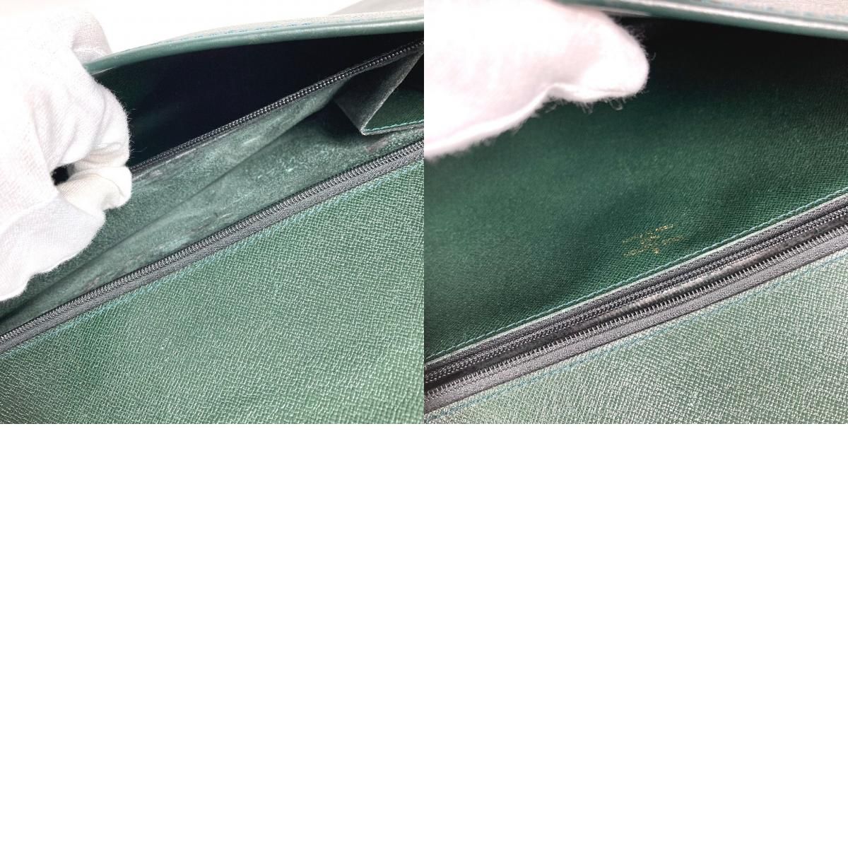 Louis Vuitton Clutch Volga Taiga Leather Epi Sea Green — view 9