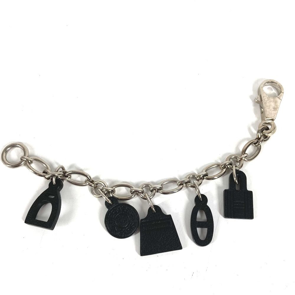 Hermes Key Holder Amulet 5 Leather Black — view 4