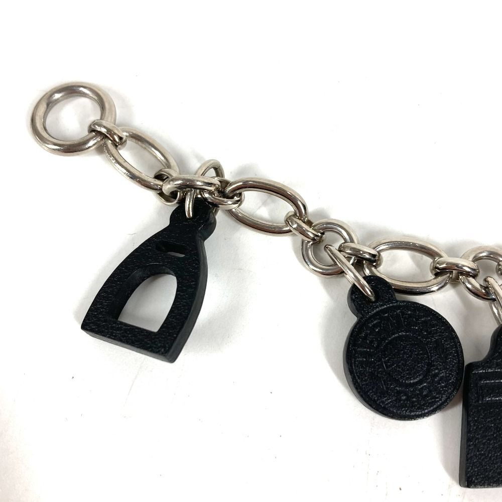 Hermes Key Holder Amulet 5 Leather Black — view 6