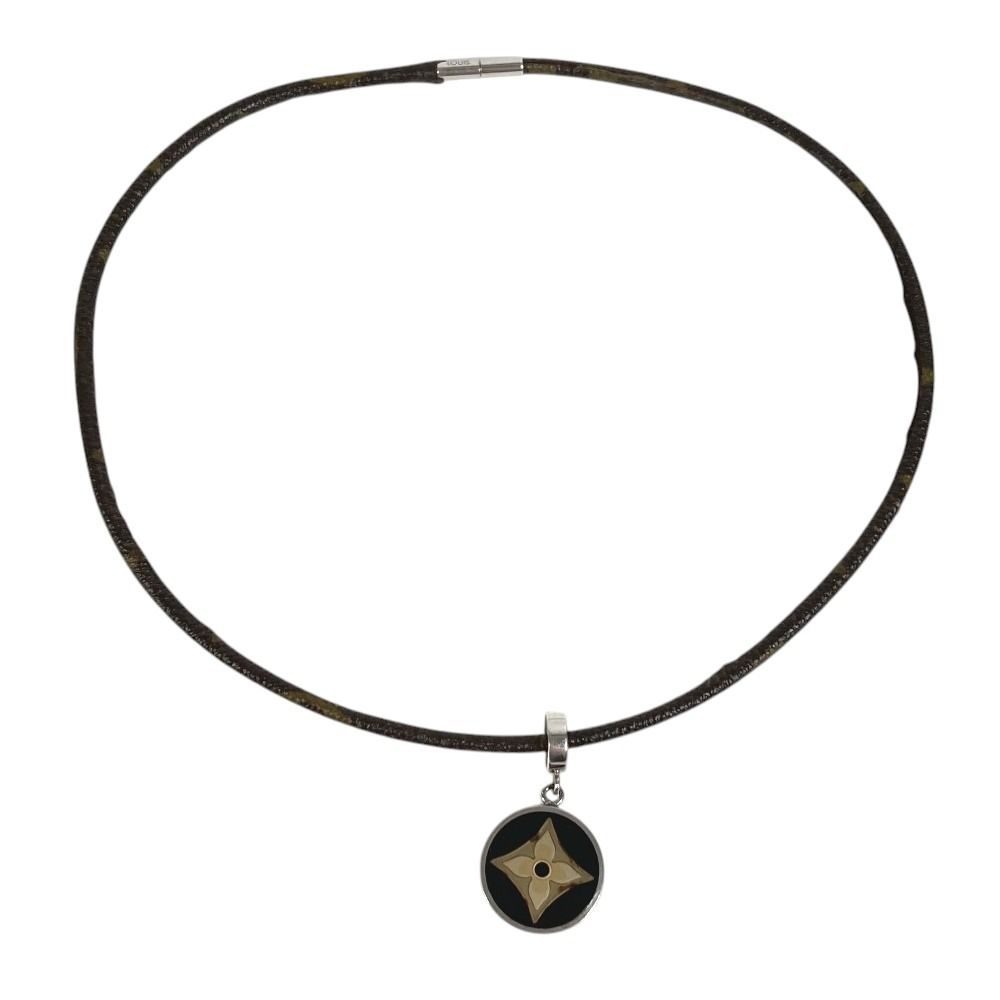 Louis Vuitton Necklace Pendentif Full Monogram Canvas Brown