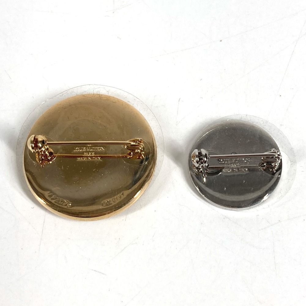 Louis Vuitton Brooch Box Logo 2 Piece Set Pair Monogram Canvas Brown — view 4