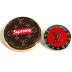 Louis Vuitton Brooch Box Logo 2 Piece Set Pair Monogram Canvas Brown — view 3