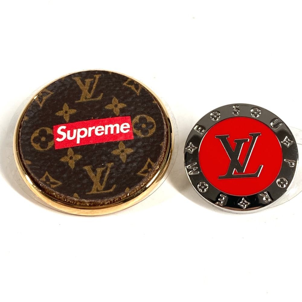 Louis Vuitton Brooch Box Logo 2 Piece Set Pair Monogram Canvas Brown — view 3