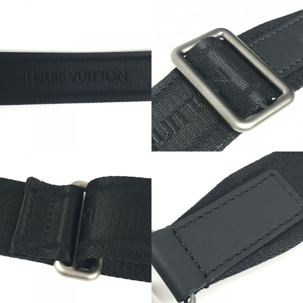 Louis Vuitton Shoulder Strap Logo Canvas Black — view 8