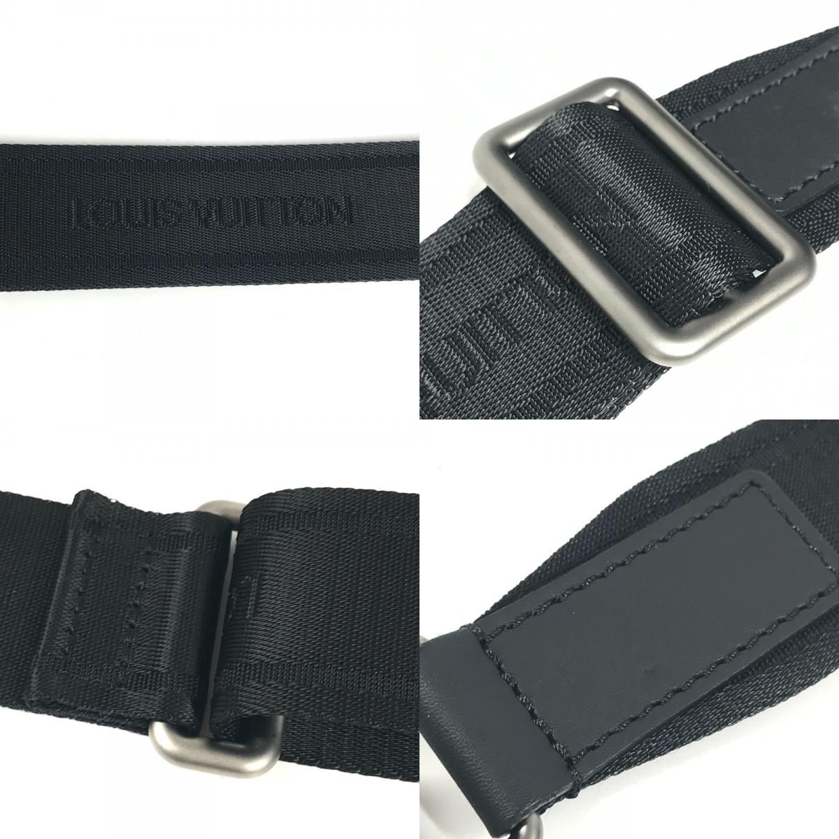 Louis Vuitton Shoulder Strap Logo Canvas Black — view 8