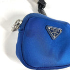 Prada Tall Pet Logo Pouch Nylon Blue — view 8
