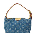 Louis Vuitton Handbag Monogram Denim Pochette Hills Blue