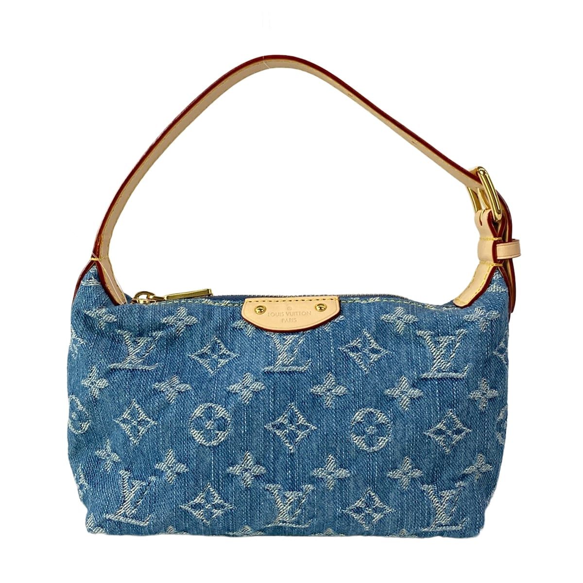 Louis Vuitton Handbag Monogram Denim Pochette Hills Blue