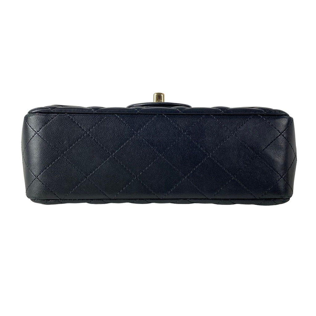 Chanel Shoulder Bag Mini Quilted Black Chain Gold Metal Lambskin — view 5