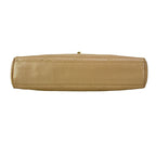 Chanel Shoulder Bag Quilted Light Brown Metallic Chain Gold — view 5