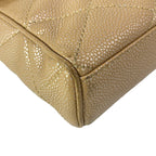 Chanel Shoulder Bag Quilted Light Brown Metallic Chain Gold — view 6