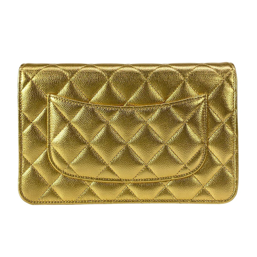 Chanel Wallet Quilted Gold Chain Metal Shoulder — view 2
