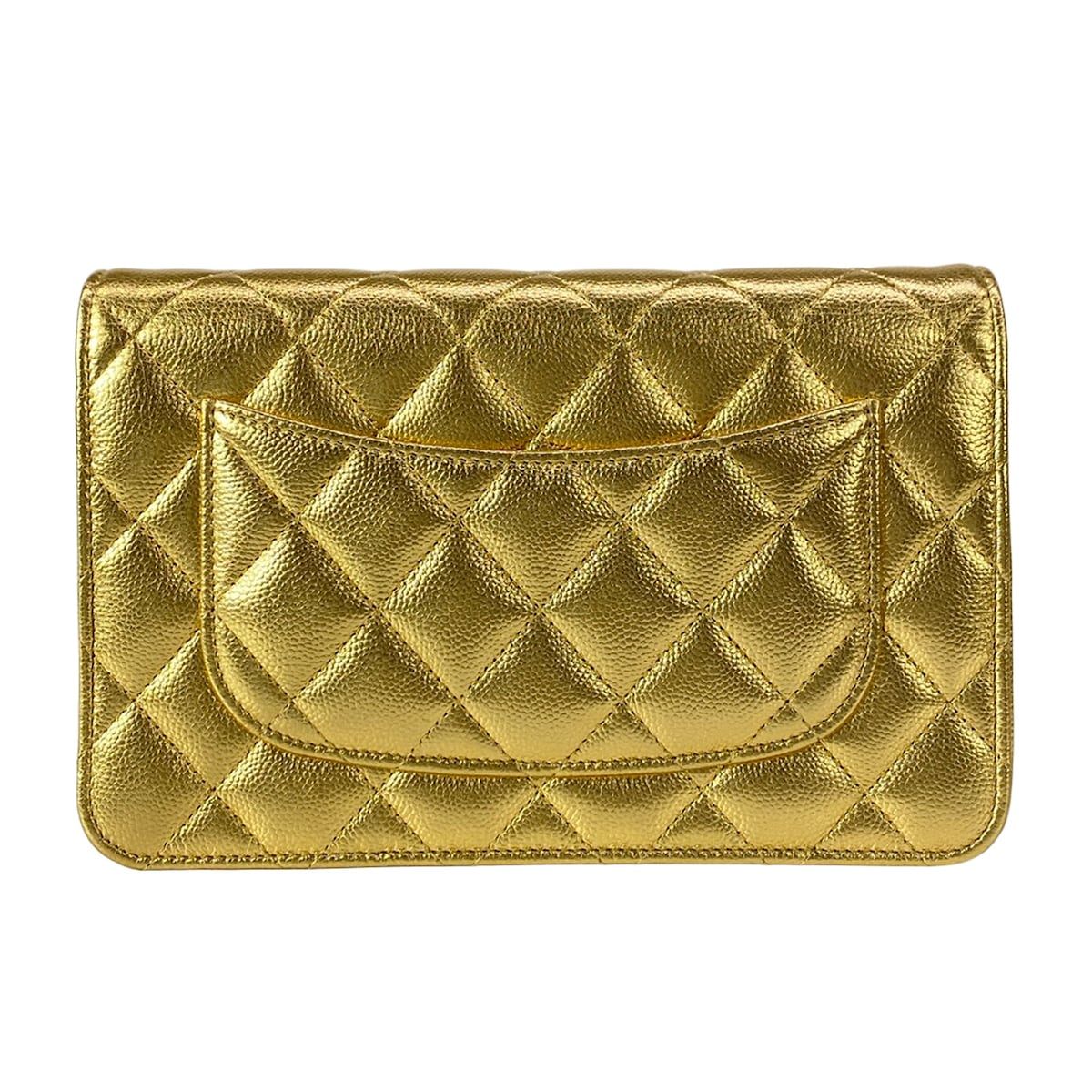 Chanel Wallet Quilted Gold Chain Metal Shoulder — view 2