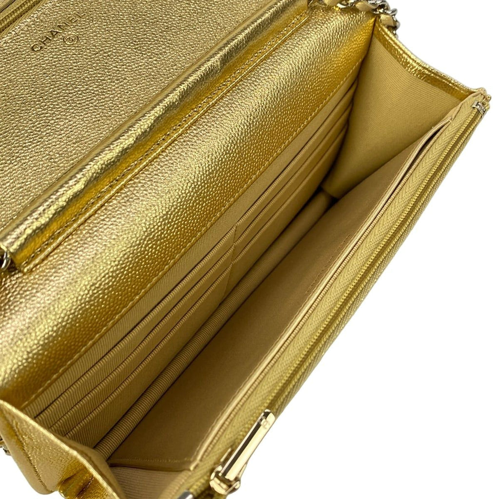 Chanel Wallet Quilted Gold Chain Metal Shoulder — view 4