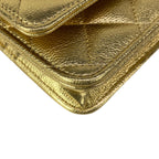 Chanel Wallet Quilted Gold Chain Metal Shoulder — view 7