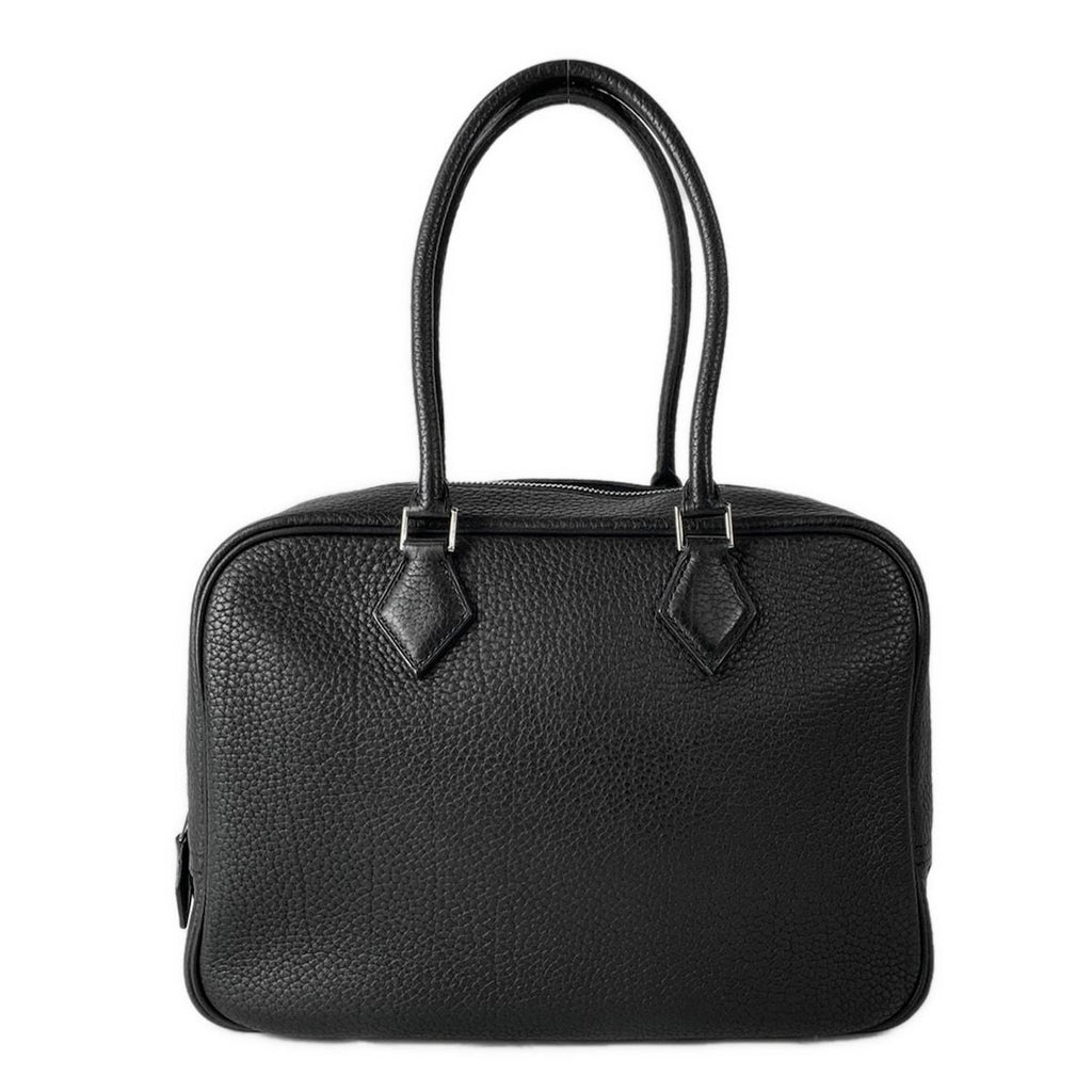 Hermes Handbag Plume 28 Black Silver