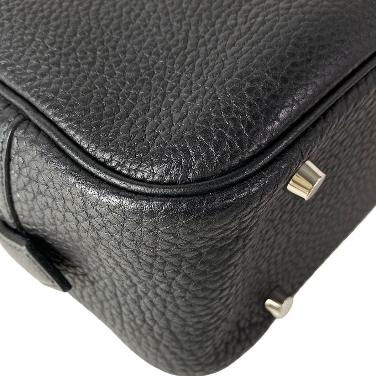 Hermes Handbag Plume 28 Black Silver — view 8