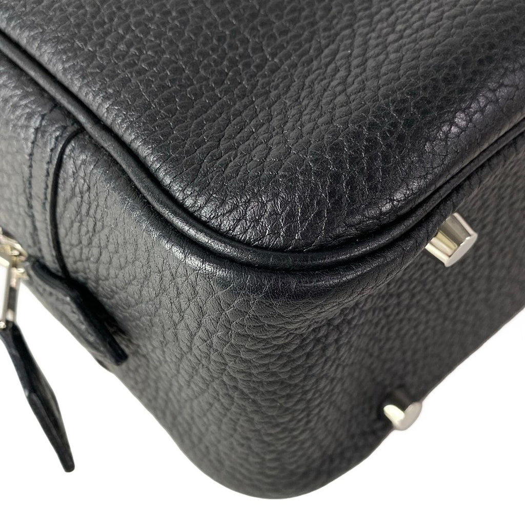 Hermes Handbag Plume 28 Black Silver — view 6
